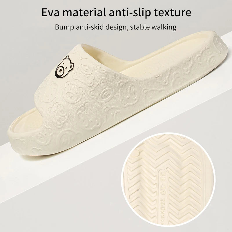 Non-Slip Slippers Female Outer Wear 2024 New Bathroom Indoor Home Sandals Female Summer Eva