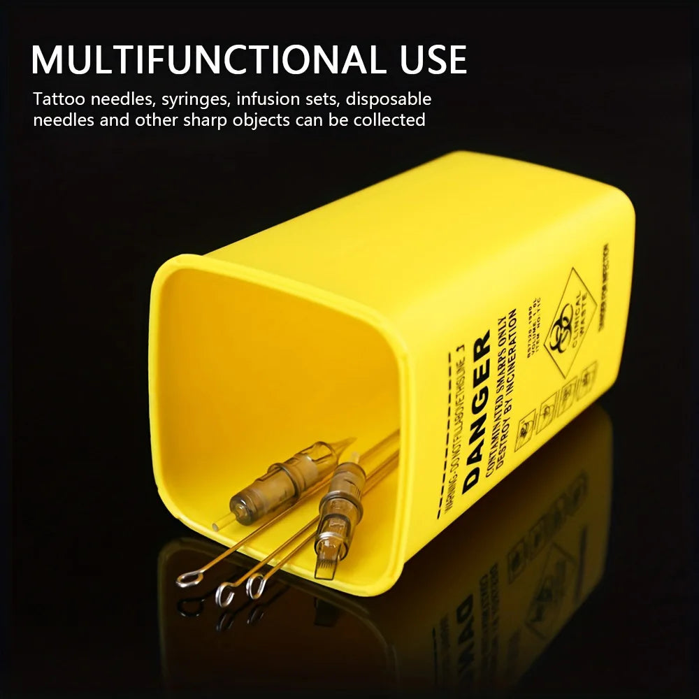 Tattoo Artist Waste Box Plastic Medical Supplies Container Tattoo Piercing Needles Disposal Sharps Container tattoo supplies