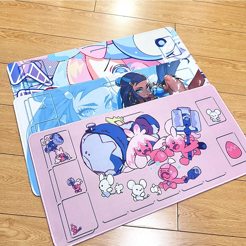 600X300X2Mm PTCG Trainer Nessa Iono Board Game Card Mat Tinkaton Waterproof Rubber Table Mat Anime Single Battle Table Pad - Shoppiline