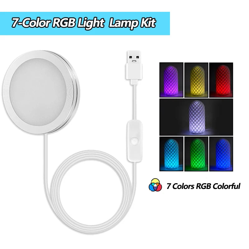 For Bambu Lab Led Lamp Kit Adjustable Light Kit Led Light Parts Hardware DIY Model white /cold/warm light Without Lamp shell 001