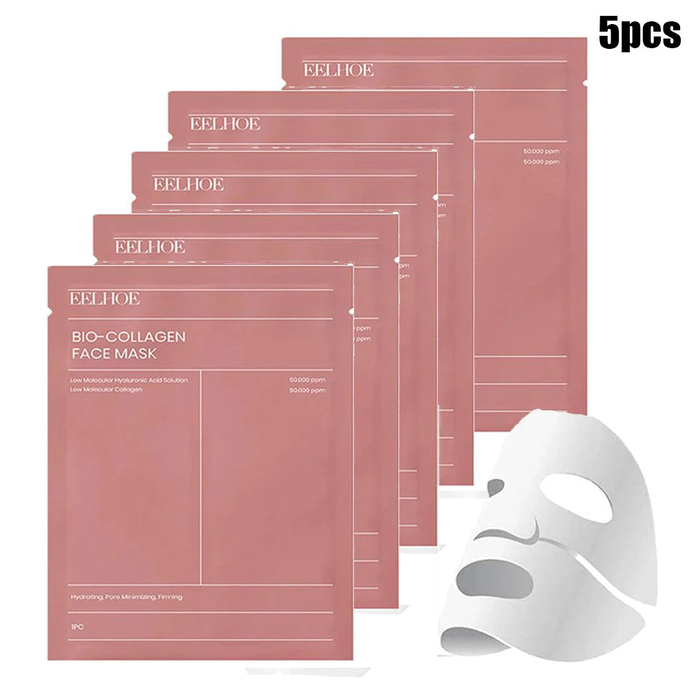 1/5/10 masques faciaux au bio-collagène resserre les pores hydratant en profondeur masque de nuit hydratant rafraîchissant éclaircissant pour les soins de la peau du visage