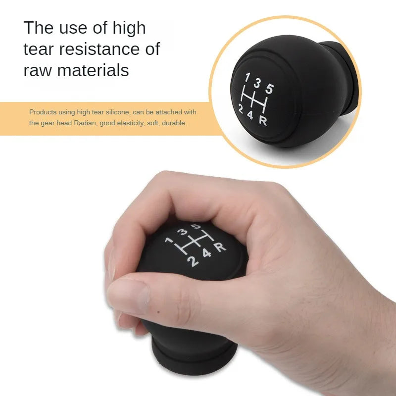 Universal Gear Shift Knob Silicone Cover Gear Rod Protect Case Dustproof WaterProof Lever Handle Skin Nonslip Manual Shifter