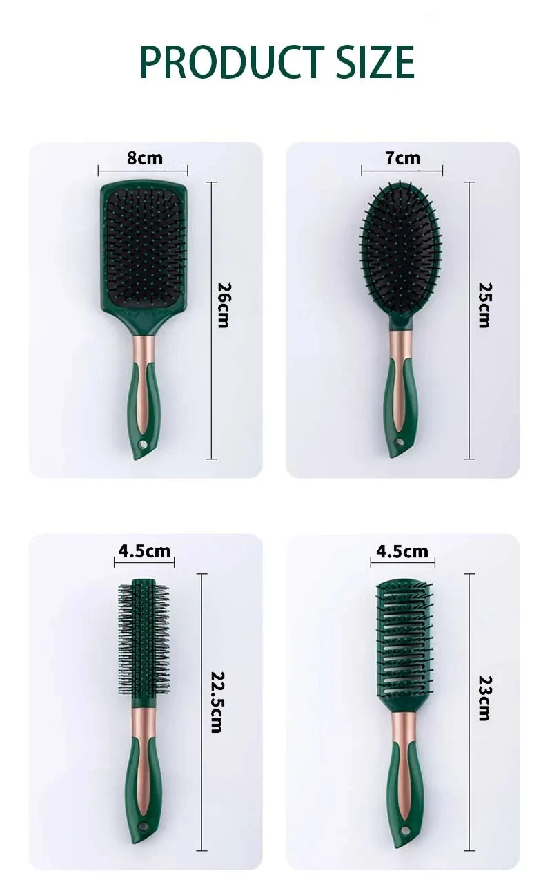 Anti-Static Oval round Air Cushion Comb Scalp Massage Exfoliating Tool for Salon SPA Professional Hair Styling Care Accessory