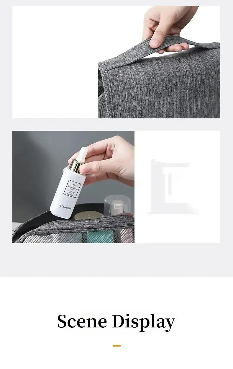 1PC Oxford Fabric Men Business Portable Storage Bag Toiletries Organizer Women Cosmetic Bag Waterproof Hanging Travel Wash Pouch