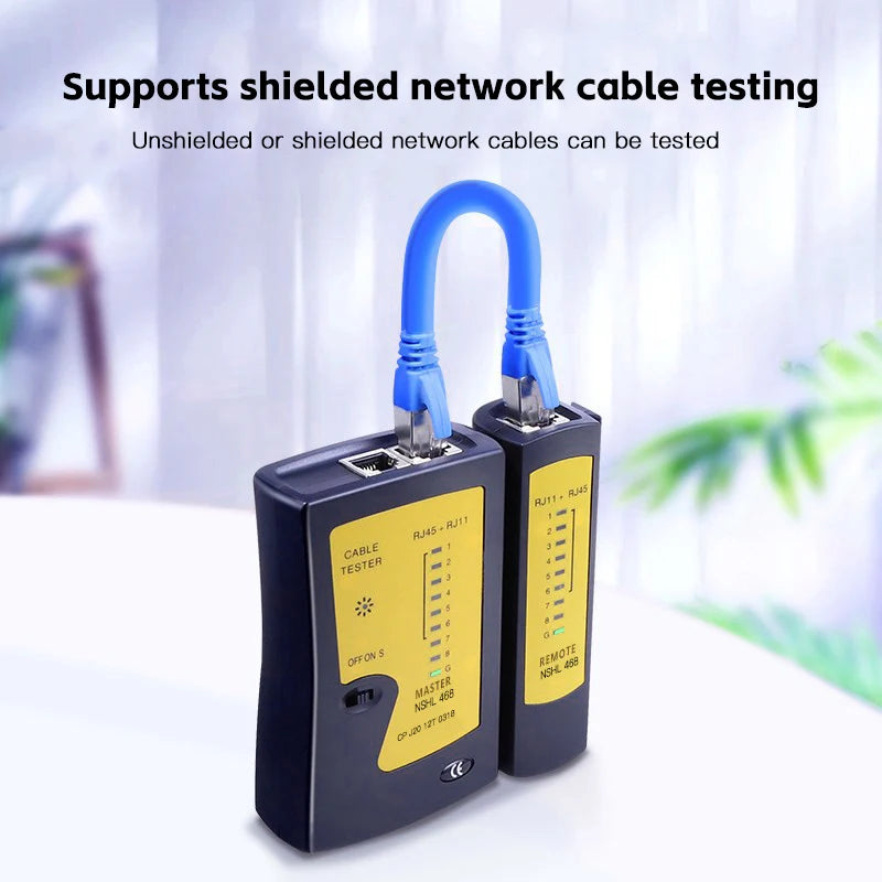 RJ45 Ethernet Cable Tester Network Lan Test Tool for 8P 6P LAN Cable RJ11 Telephone Cable Compatible with TP-Link D-Link Linksys