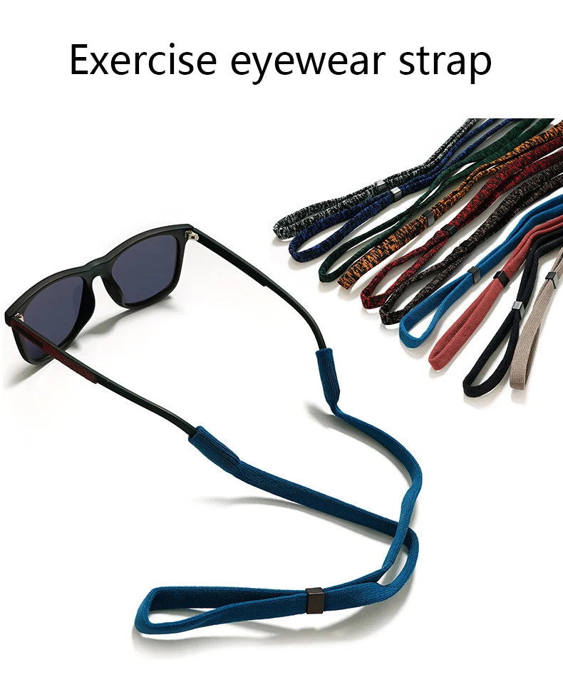 Soft Knit Adjustable Eyeglass Strap Anti Slip Sunglasses Neck Lanyard Retainer Cord For Sports Outdoor Reading Glasses Men Women