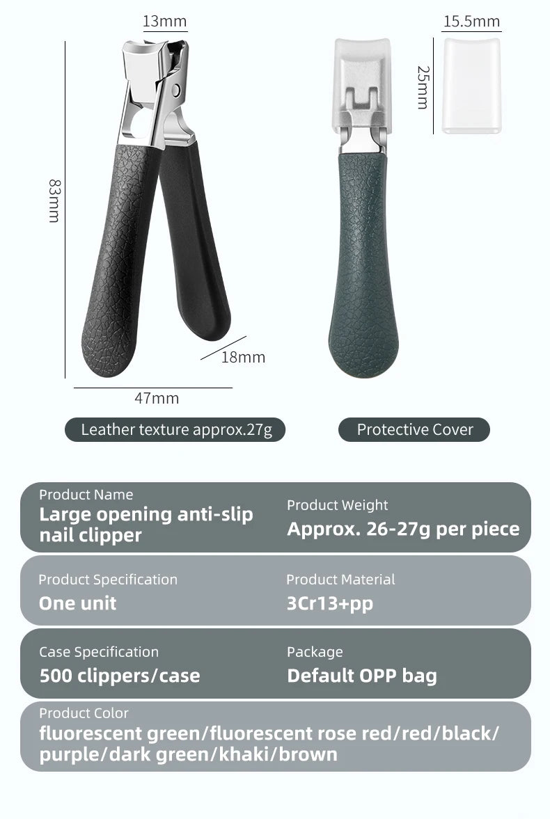 1pcs Clipper For Thick Nails Heavy-Duty Large Jaw Opening Manicure Tools Unisex For Fingernails Toenails Senior Citizen Friendly