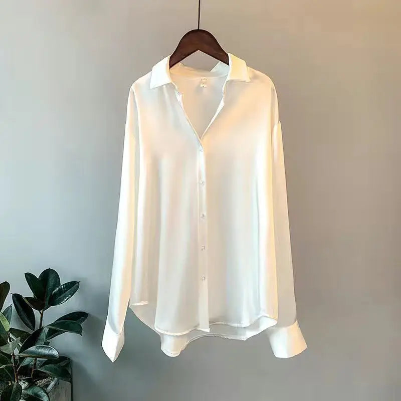 2025 Printemps Chemises et Blouses Nouveaux Cardigans Pullover Femme Haut Tricoté Coréen Manches Longues Revers Bouton Élégance Doux Manteaux Décontractés