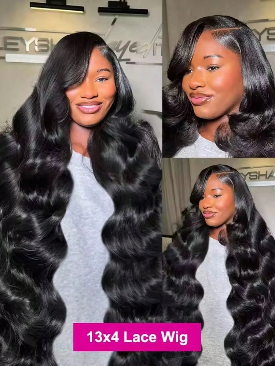 40 42Inch Raw Peruvian Body Wave 250% Density  Wigs Human Hair  13x4 HD Lace Front Wigs Human Hair For Women Natural Black