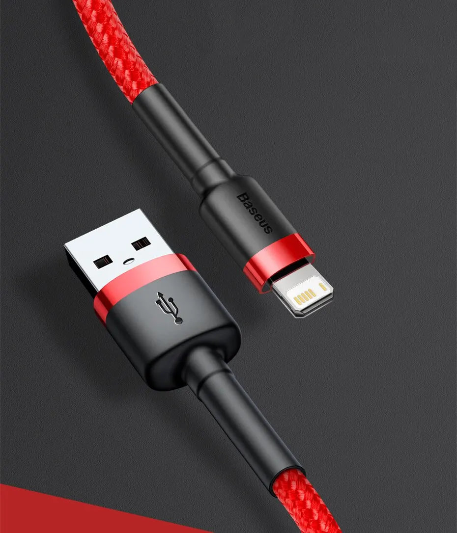 Baseus USB Cable for iPhone 14 13 Pro Max Fast Charging USB Cable for iPhone 12 Mini Pro Max Data USB 2.4A Cable