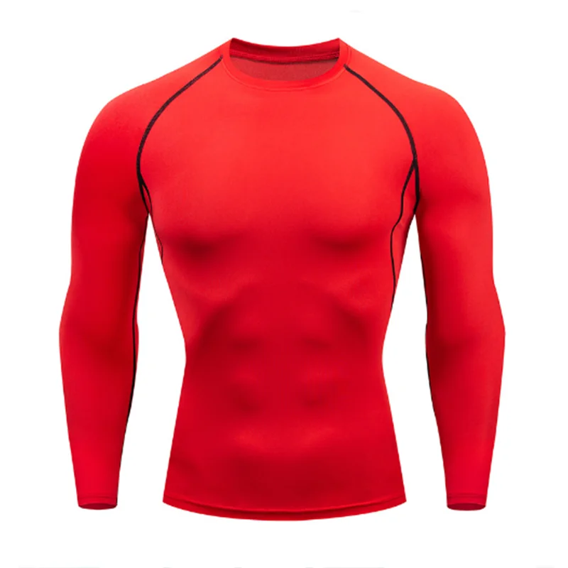 2025 Compressed T-shirt Men's sportswear Running T-shirt Elastic Quick-drying Exercise T-shirt for men exercising in the gym