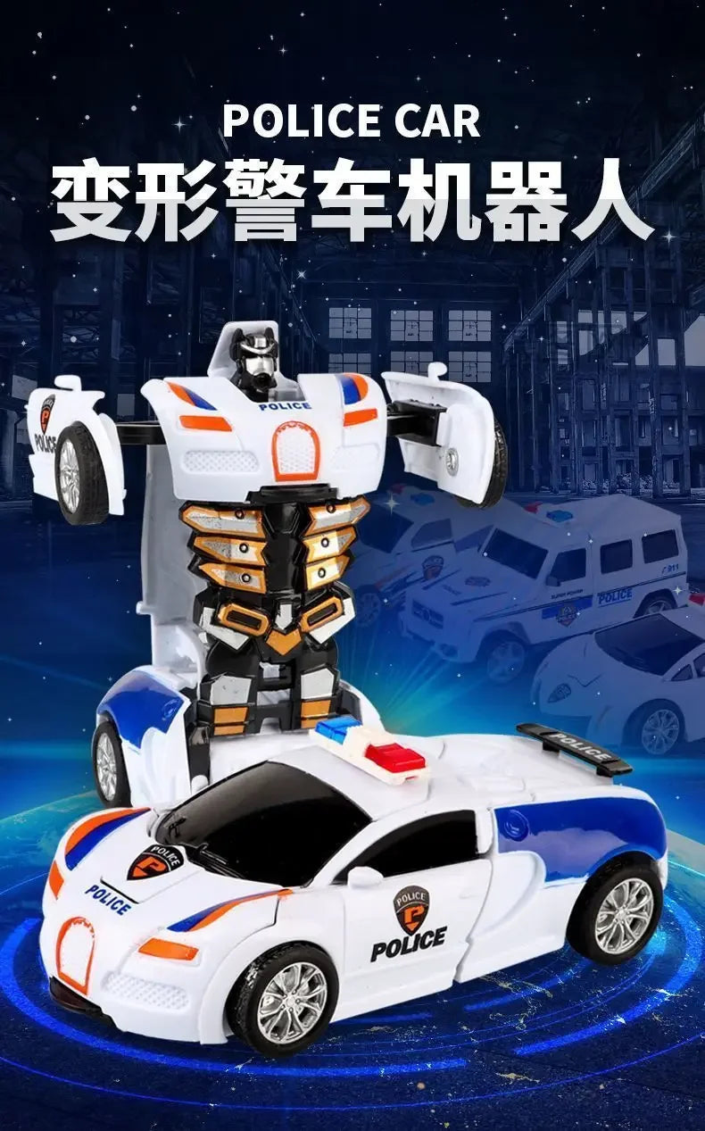 Verformbares Spielzeugauto, Trägheitsaufprall, Ein-Knopf-Verformung, Jungenpuzzle, Kollisionsverformung, Autobot-Roboter