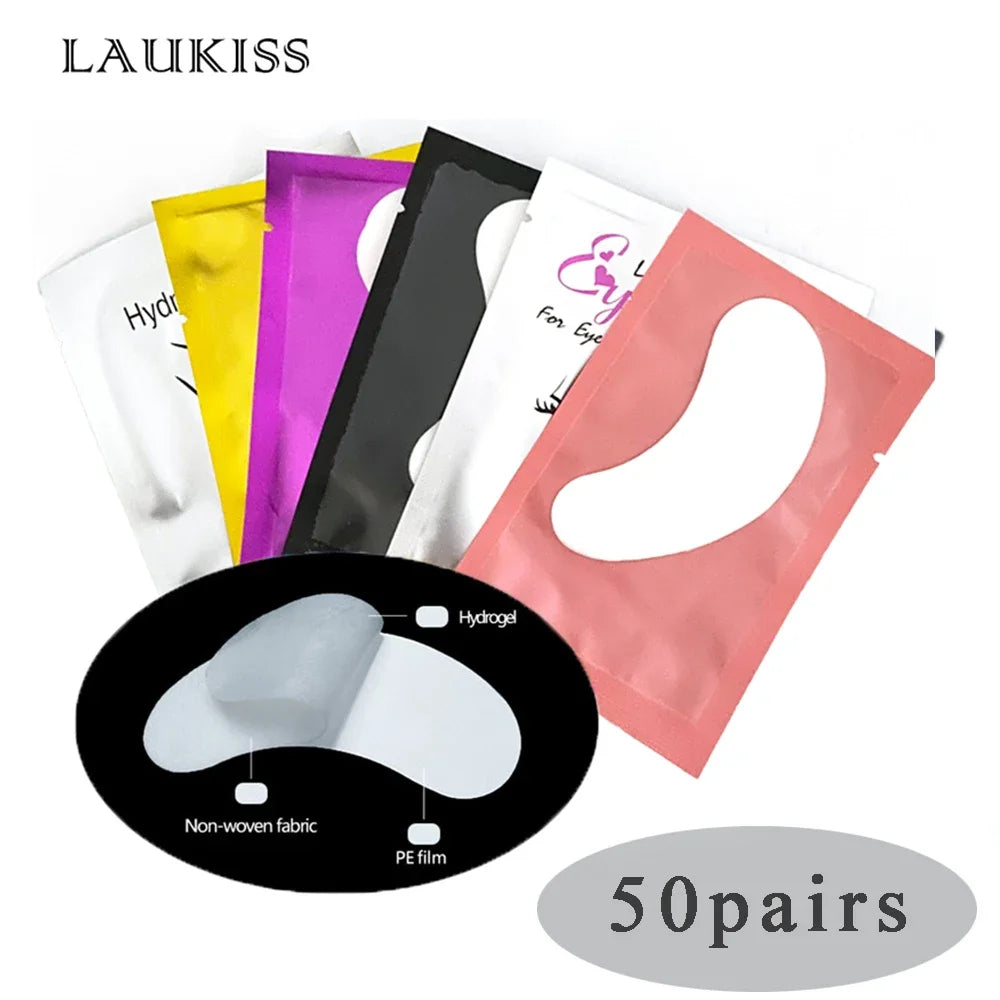 50/500/1000 Stück Hydrogel-Pads für Wimpernverlängerung, Unteraugenpads, Wimpernsticker, Tools, Großhandel LAUKISS