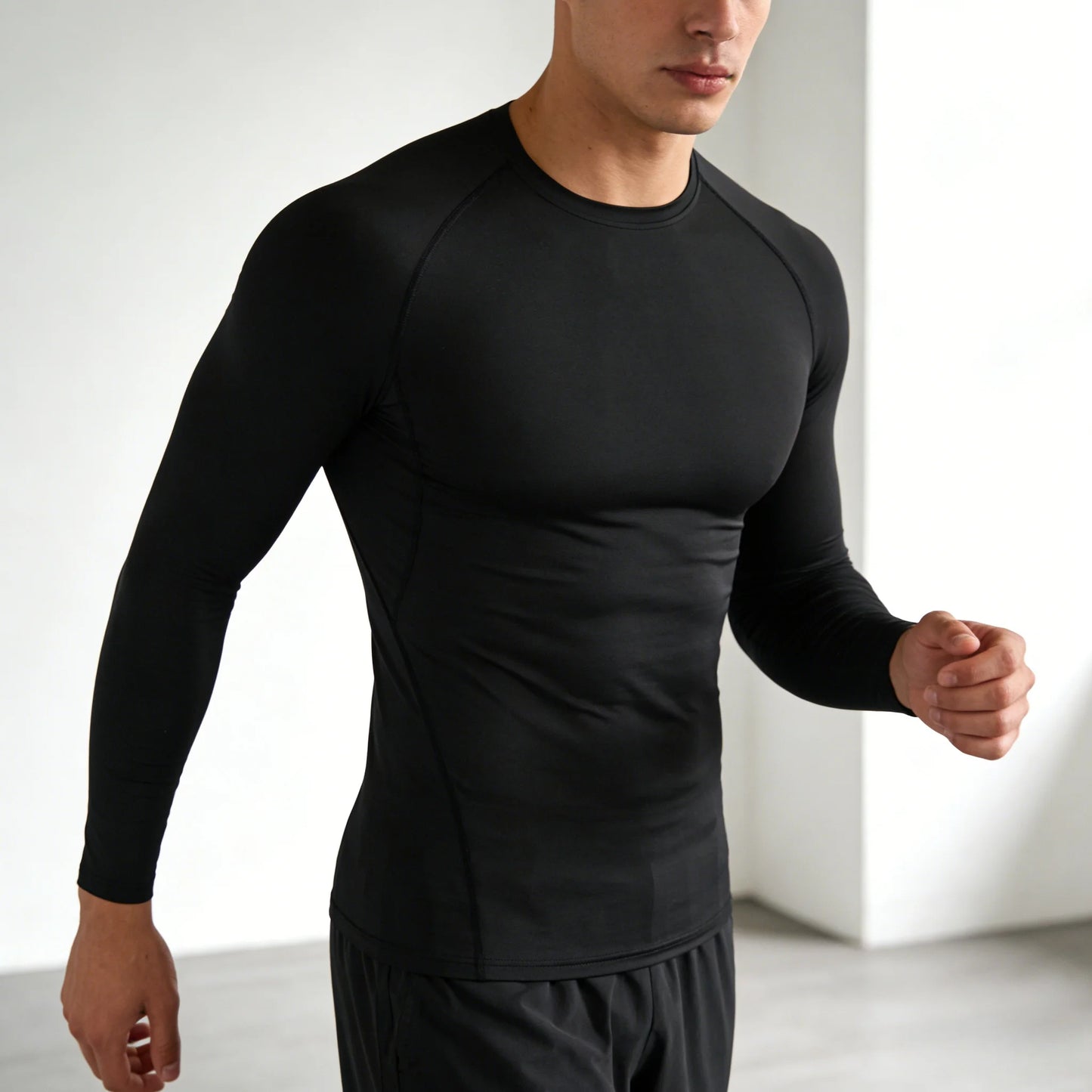 2025 Compressed T-shirt Men's sportswear Running T-shirt Elastic Quick-drying Exercise T-shirt for men exercising in the gym