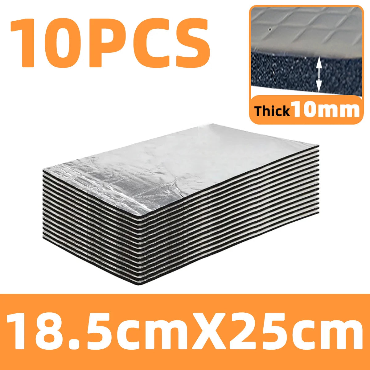10mm Thick Car Insulation And Soundproofing Pad Self-Adhesive DIY Car Insulation And Soundproofing Shock-Absorbing Cotton