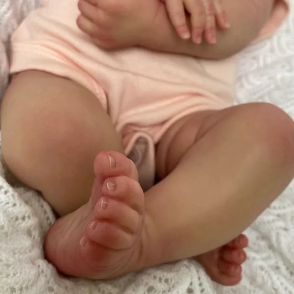 NPK 18 Zoll Reborn Babypuppe Meadow Weicher Körper 100% handgemacht 3D-Haut mit sichtbaren Venen Sammler-Kunstpuppe Weihnachtsgeschenk
