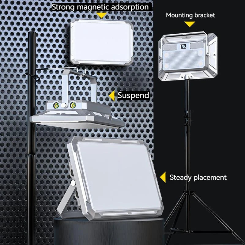 Portable LED Camping Tent Light Rechargeable Searchlight High Power Outdoor Emergency Lighting Waterproof Hanging Night Lamp - Shoppiline