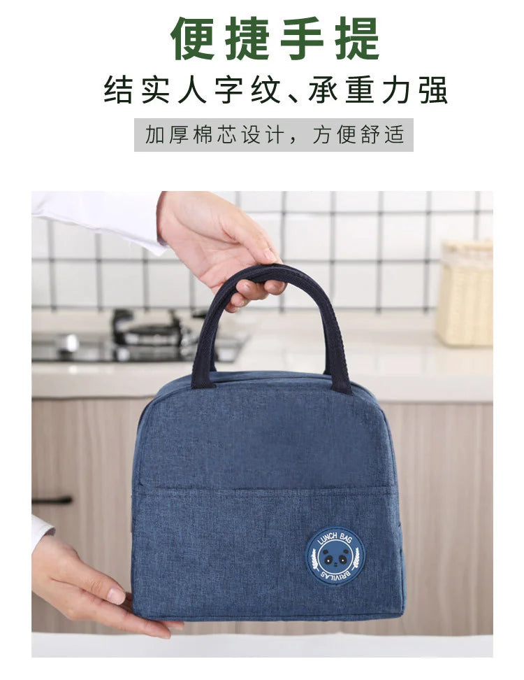 Neue japanische einfarbige vielseitige Kation-Frischhaltetasche, Eisbeutel, Bento-Wärmeisolierungstasche, Studenten-Brotdose, tragbare Ther