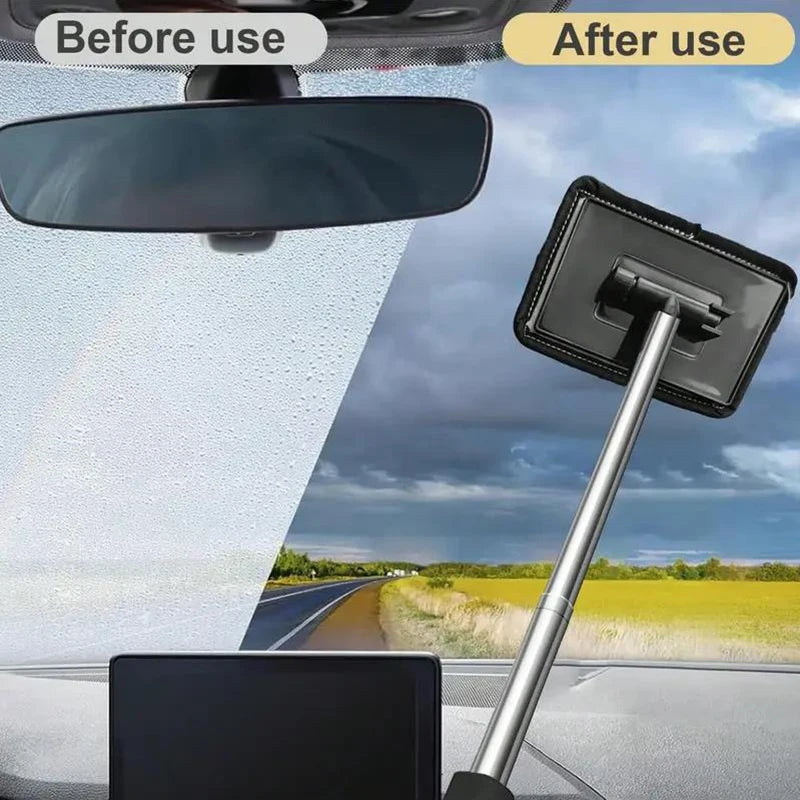 Automobile Windshield Water Scraping Telescopic Automobile Glass Wiper Auto Cleaning Tools Window Cleaning Brush Cleaning Cloth