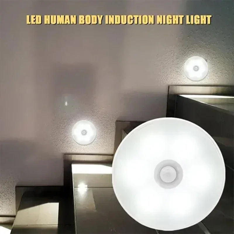 Motion Sensor Light USB Rechargeable Night Light LED Lamp for Kitchen Bedroom Stairs Hallway Cabinet Closet Wardrobe Nightlight