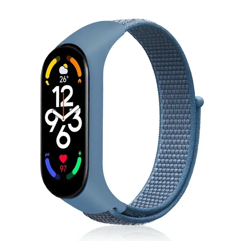 Nylon loop Mi band 4 5 6 Strap Replacement Soft Adjustable Wrist Watchband Pulsera correa For Xiaomi Mi band 3 4 5 6 7 Bracelet