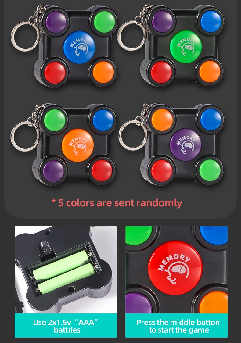Puzzle and Memory Training Machine - Parent child Interactive Thinking Development Brain Toy - Creative Flash Sound - Mini Elect