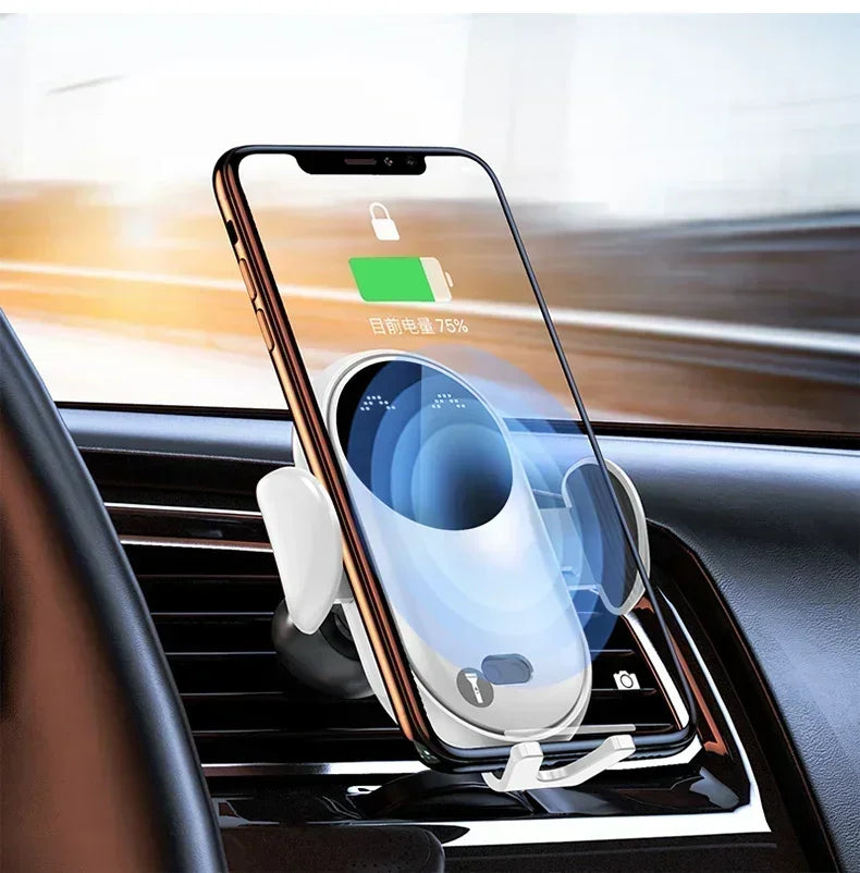 VIKEFON Car Wireless Charger Car Phone Holder for iPhone 17-12 Pro Max 11 Pro X MAX 8 7 Plus Intelligent Infrared Phone Holder - Shoppiline