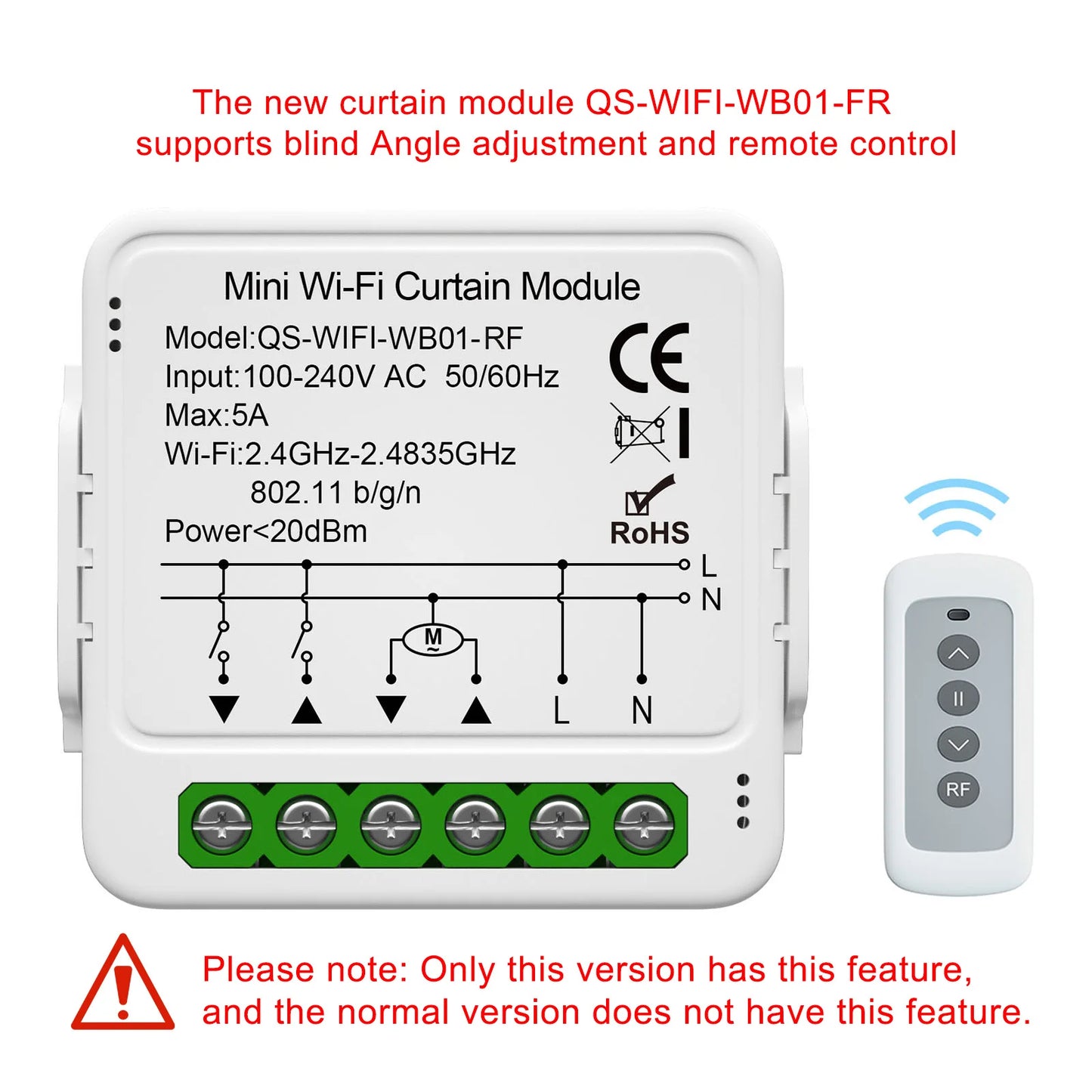 Module d'interrupteur intelligent Tuya WiFi Zigbee pour rideaux roulants, volets, moteur, contrôle par application, fonctionne avec Alexa Google Home Smart Life