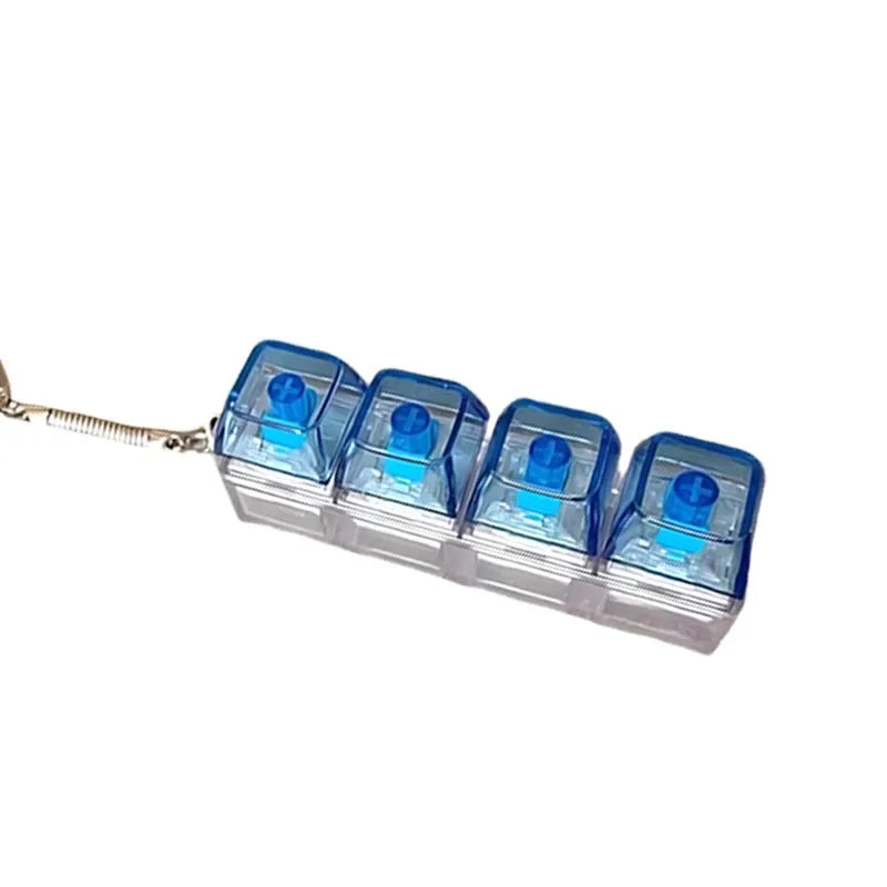 Keychain LED lights for relieving stress and anxiety, keychain keyboard toys, portable office desk accessories, office gifts