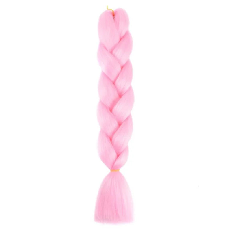 Extensions de cheveux synthétiques de 24 pouces, texture lisse Yaki, pour tresses Jumbo, boîte longue, pour femmes, Dreadlocks