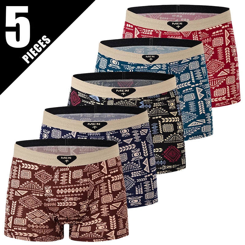 Lot de 5/10 boxers pour hommes, imprimé or noir, confortables et polyvalents, grande taille, sexy, pour jeunes hommes, loisirs sportifs, plage