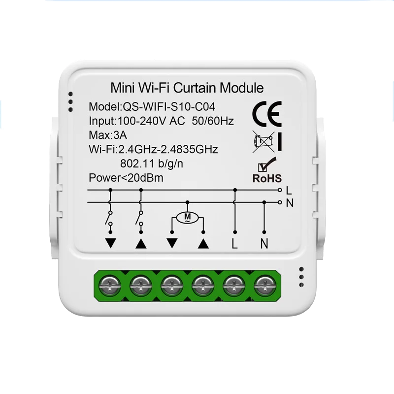 Module d'interrupteur intelligent Tuya WiFi Zigbee pour rideaux roulants, volets, moteur, contrôle par application, fonctionne avec Alexa Google Home Smart Life