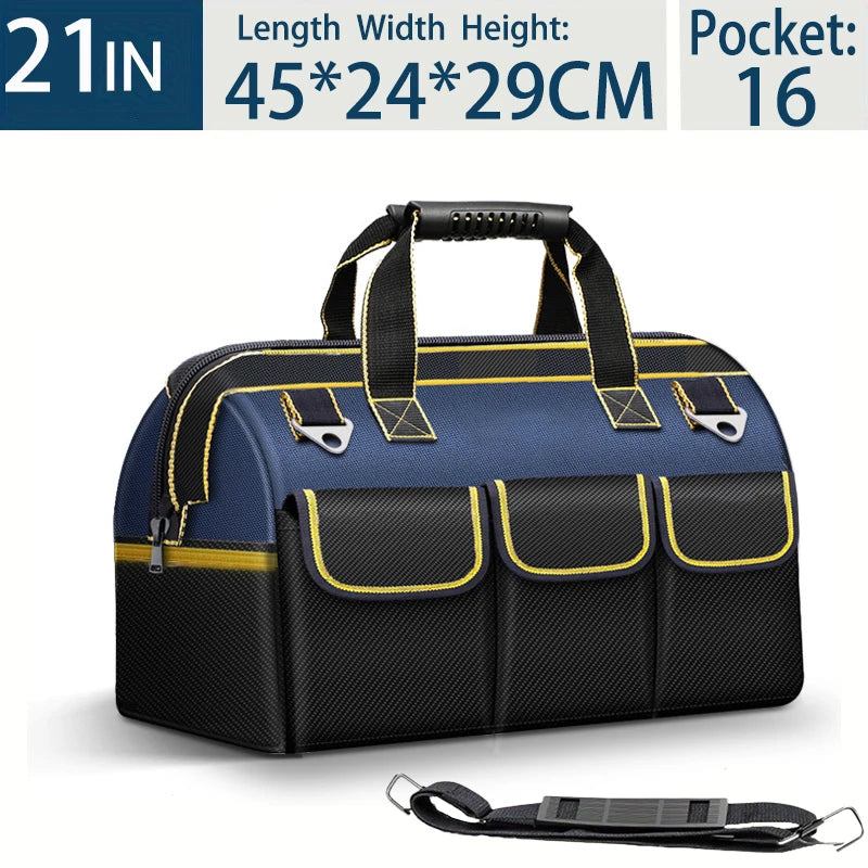 Multifunctional 13in-23inch Tool Bag Thicken big Capacity Waterproof Wear-Resistant Toolkit MultiPocket Electrician Storage Bag - Shoppiline
