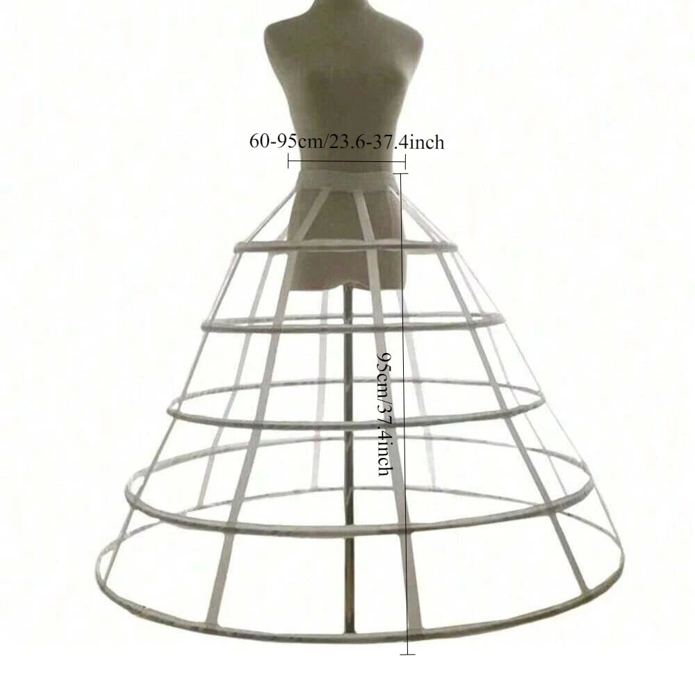 Girls 3 Hoops Crinoline Cage Bustle Petticoat Women Adjustable Pannier for dress
