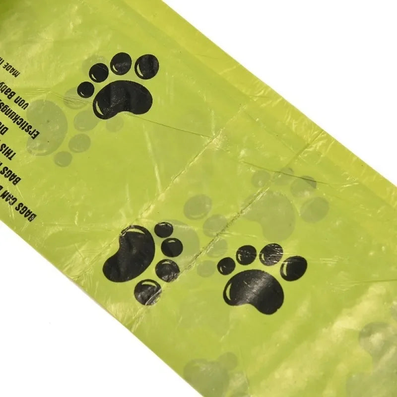 10Pcs Extra Thick Dog Poop Bags (22x30cm), Leak-Proof Paw Print Pet Waste Bags
