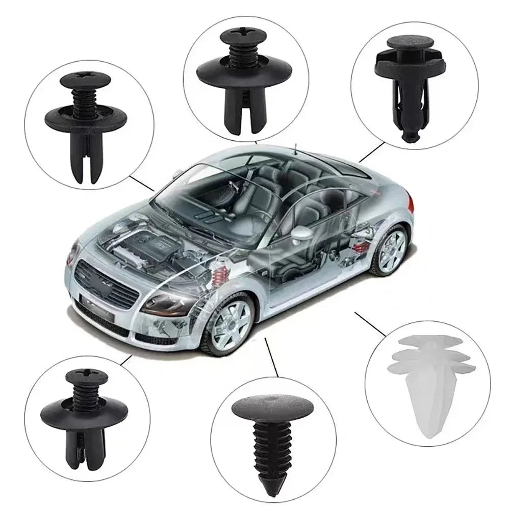 50-101PCS Auto Fastener Clips Kit Multi-Size Retainers For Car Fender Bumper Used For Auto Garage And Assembly