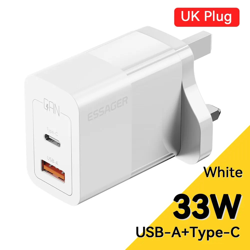 Essager USB C Charger 33W GaN Type C PD Fast Charging For iPhone 14 13 12 11 Pro Max XS 8 P For iPad Pro Air iPad Mini - Shoppiline