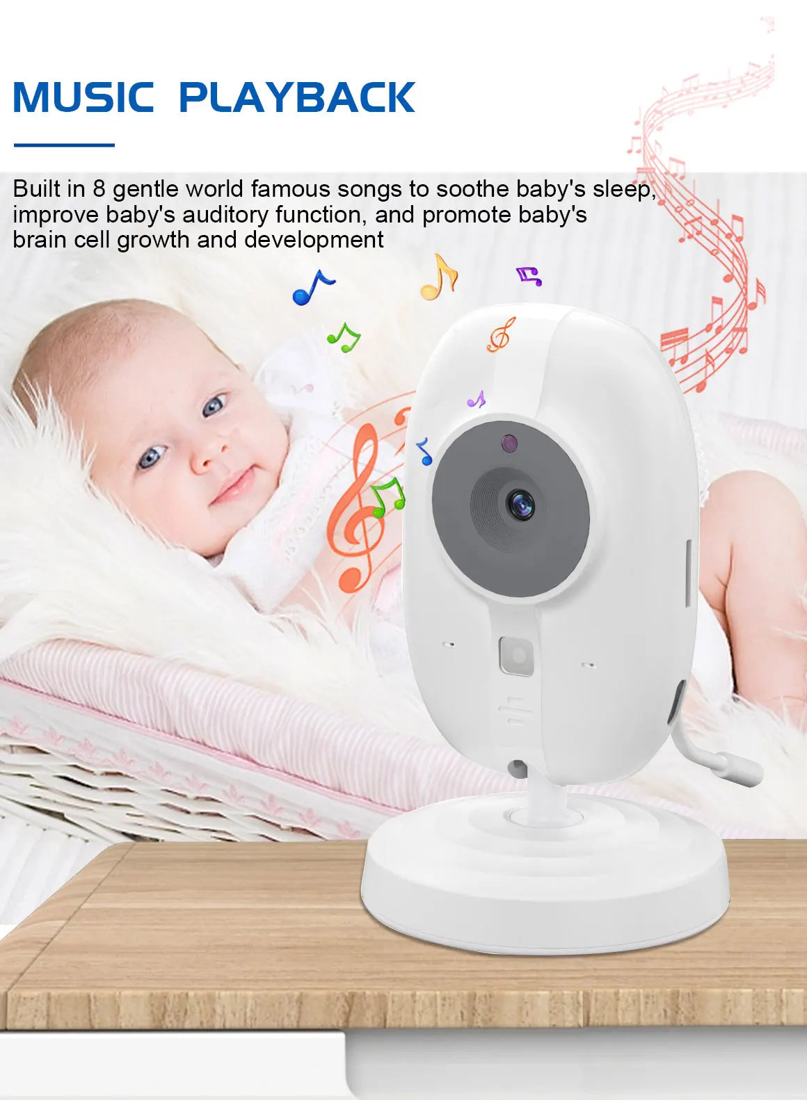 Cdycam New 3.5 inch Wireless Video Baby Monitor Night Vision Temperature Monitoring 2 Way Audio Talk Baby Nanny Security Camera - Shoppiline