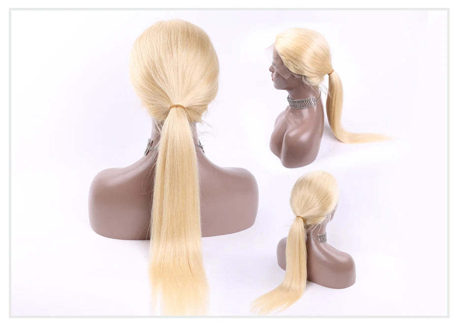 13x4 13x6 360 HD Transparent 613 Honigblond Farbe Spitze Front Echthaar Perücken für Frauen Rohes brasilianisches glattes Lace Frontal Perücke
