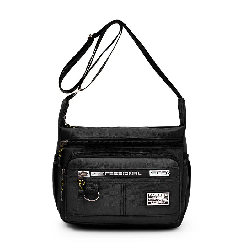 Design Oxford Shoulder Bag Large Capacity Men's Casual Multi-layer Pocket Fashion Single Shoulder Crossbody Luxury Messenger Bag