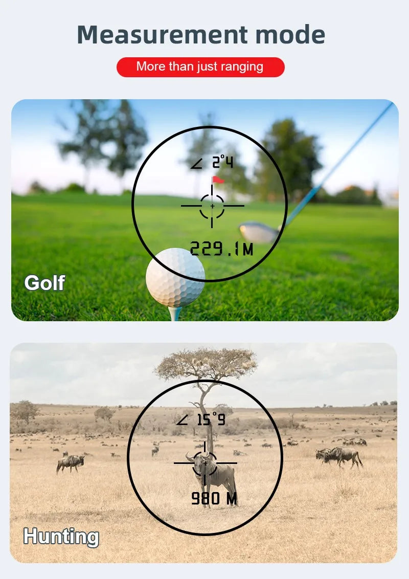 REVASRI 600M/Yard Golf Laser Rangefinder with Slope Compensation Flagpole Lock Vibration USB-C Rechargeable for Golfing - Shoppiline
