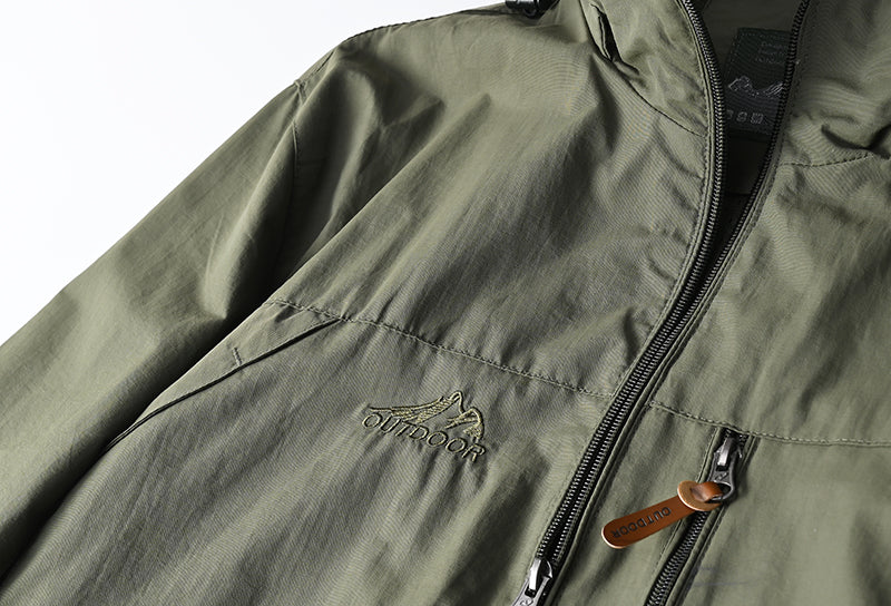 Windbreaker Herren Taktische Jacke Wasserdicht Outdoor Kapuzenmantel Sport Militär Europäische Größe S-5XL Feldklettern Dünne Oberbekleidung