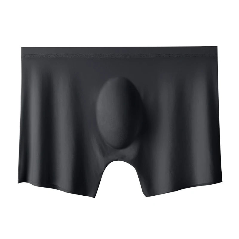 Men's Summer Ice Silk Boxers Briefs Underwear Lingerie Underpants Shorts Ultra-thin Breathable Sexy Seamless Panties