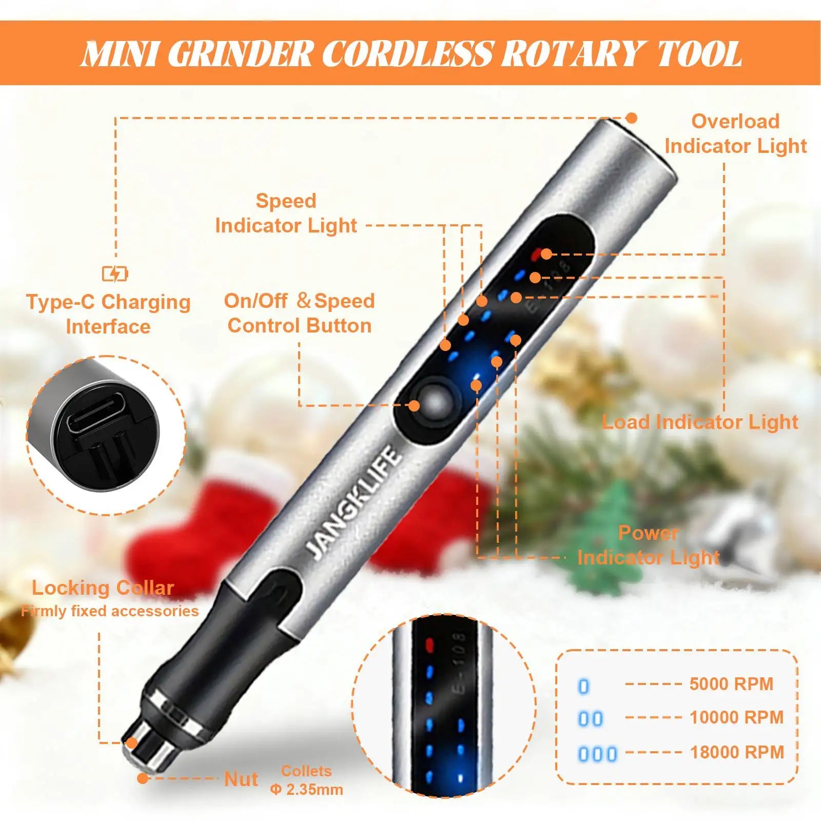 JANGKLIFE USB Cordless Rotary Tool Kit Woodworking Engraving Pen DIY For Jewelry Metal Glass Mini Wireless Drill - Shoppiline
