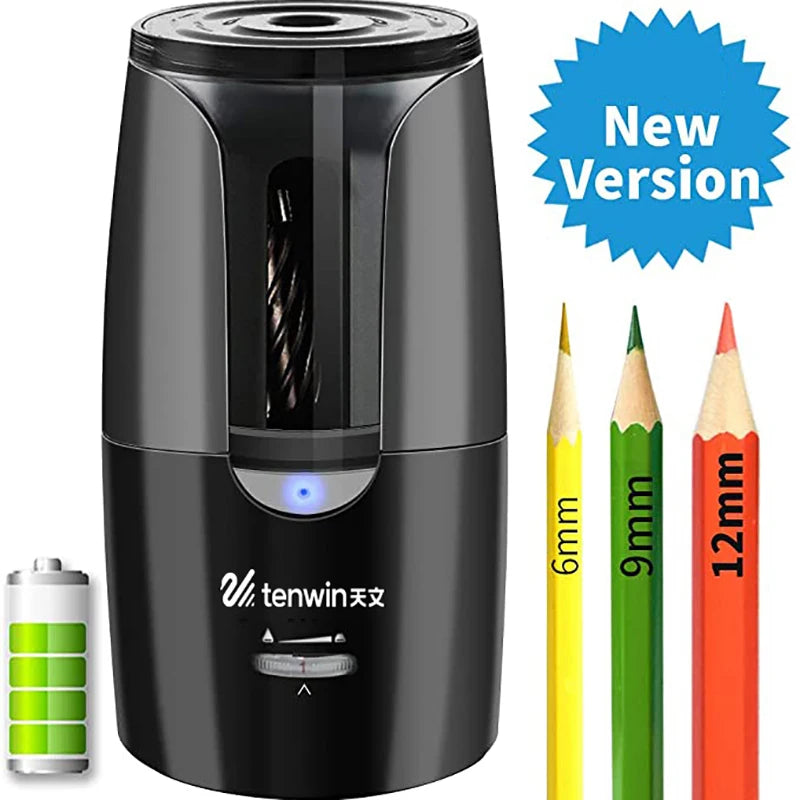Tenwin Automatic Electric Pencil Sharpener For Colored Pencils Sharpen Mechanical Office School Supplies Stationery Free Ship - Shoppiline