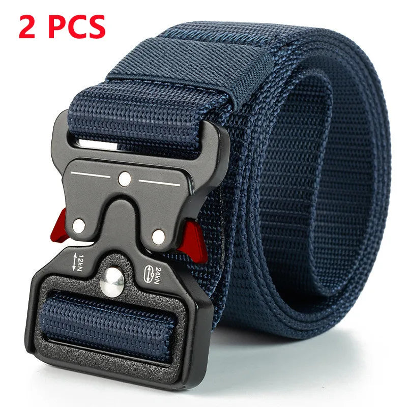 Ceinture tactique authentique à dégagement rapide, ceinture militaire d'extérieur en nylon souple véritable, accessoires de sport pour hommes et femmes, ceinture noire