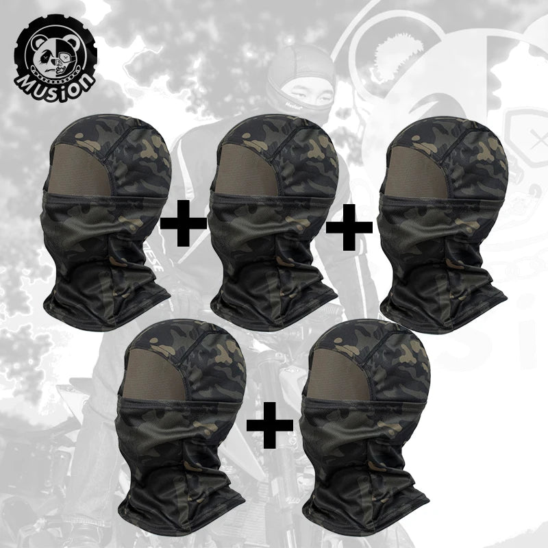 Musion Motorrad Sturmhaube Sonnenschutz Vollgesichtsmaske Atmungsaktives Mesh Airsoft Maske Sturmhaube Fahrrad Radfahren Kopfbedeckung Unde