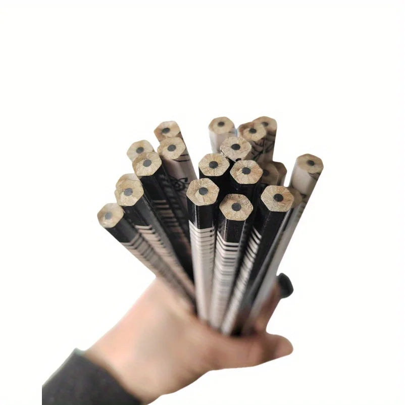 10Pcs Piano Music Note Pencil + 4pcs Pencil Eraser Stationery HB Wooden Painting Sketch Pen Exquisite Gift