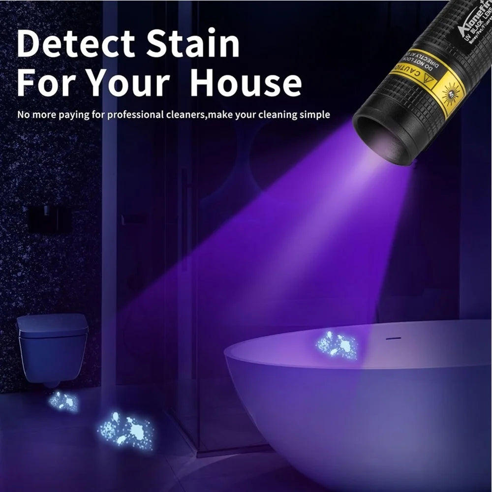 365nm Mini UV Led Blacklight Flashlight Usb Rechargeable Nail Lamp Pet Stain Leakage Marker Ore Money Scorpion Detection Lights