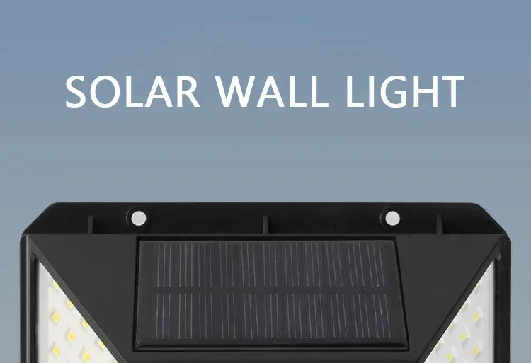 Solar Lights Outdoor Wall Lamp PIR Motion Sensor 100LED Solar Powered Sunlight Street Light for Garden Courtyard 1/2/4Pcs